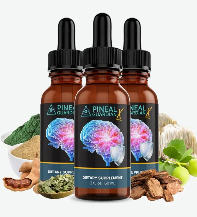 Pineal GuardianX three bottles plus ingredients